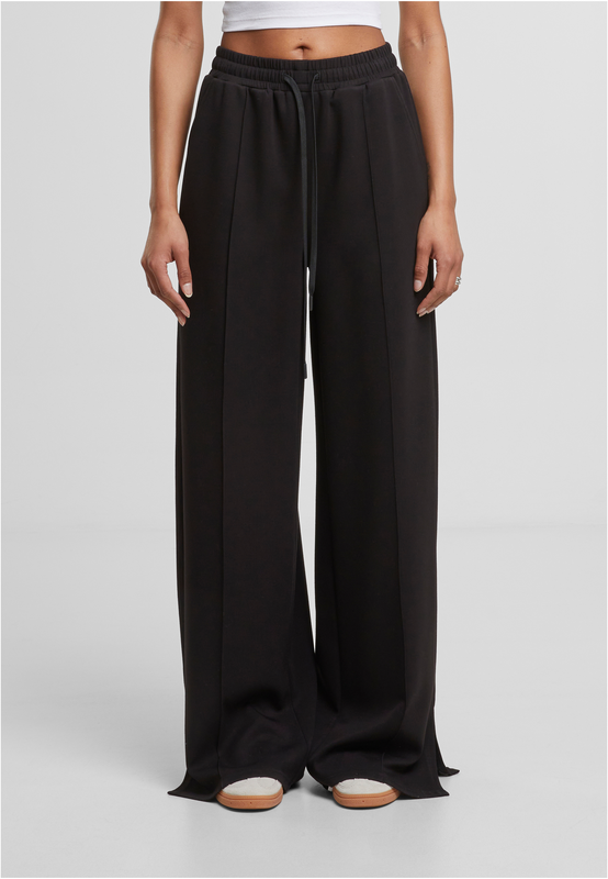 Thumbnail - Urban Classics Ladies Soft Touch Palazzo Pants Stoffhose schwarz in S