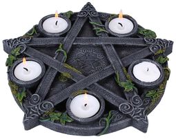Wiccan Pentagram Tealight Holder, Nemesis Now, Kerzenständer