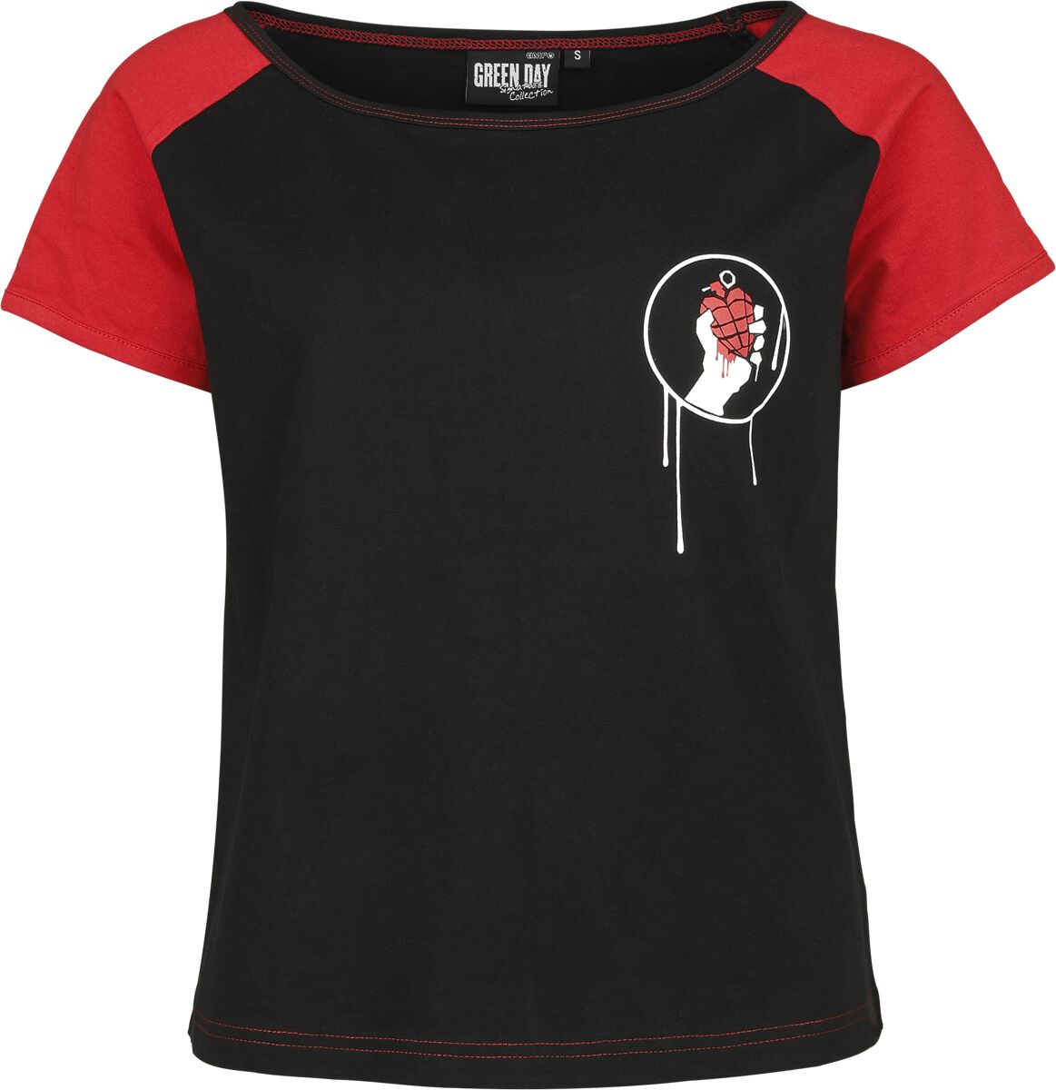 Green Day T-Shirt - EMP Signature Collection - XS bis XXL - für Damen - Größe L - schwarz/rot  - EMP exklusives Merchandise!