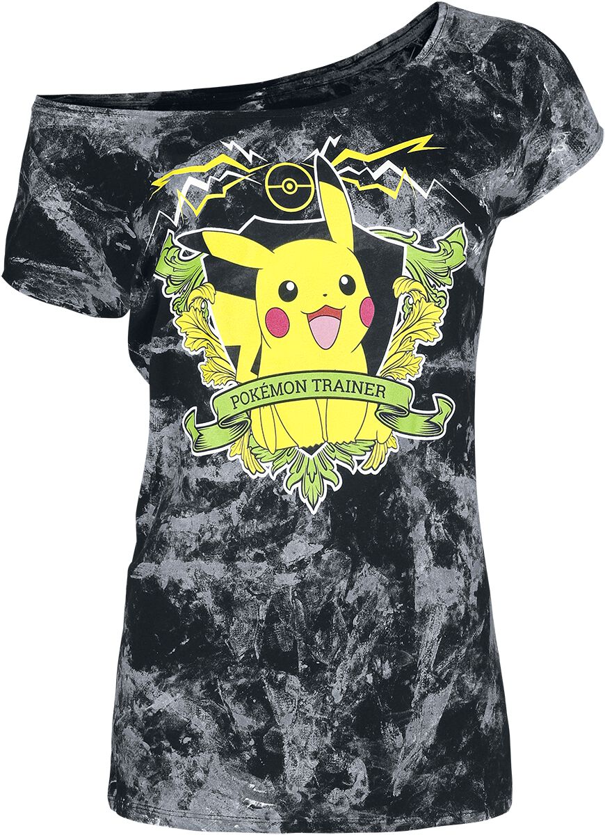 Pokémon Pikachu - Pokémon Trainer T-Shirt schwarz in S
