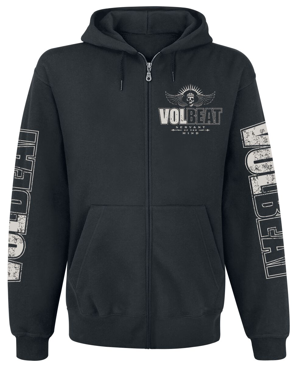 Volbeat Kapuzenjacke - Servant of the mind - S bis 4XL - für Männer - Größe XXL - schwarz  - EMP exklusives Merchandise!