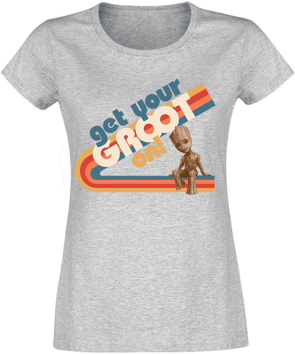 Guardians Of The Galaxy Groot - Get Your Groot On T-Shirt grau meliert 366794