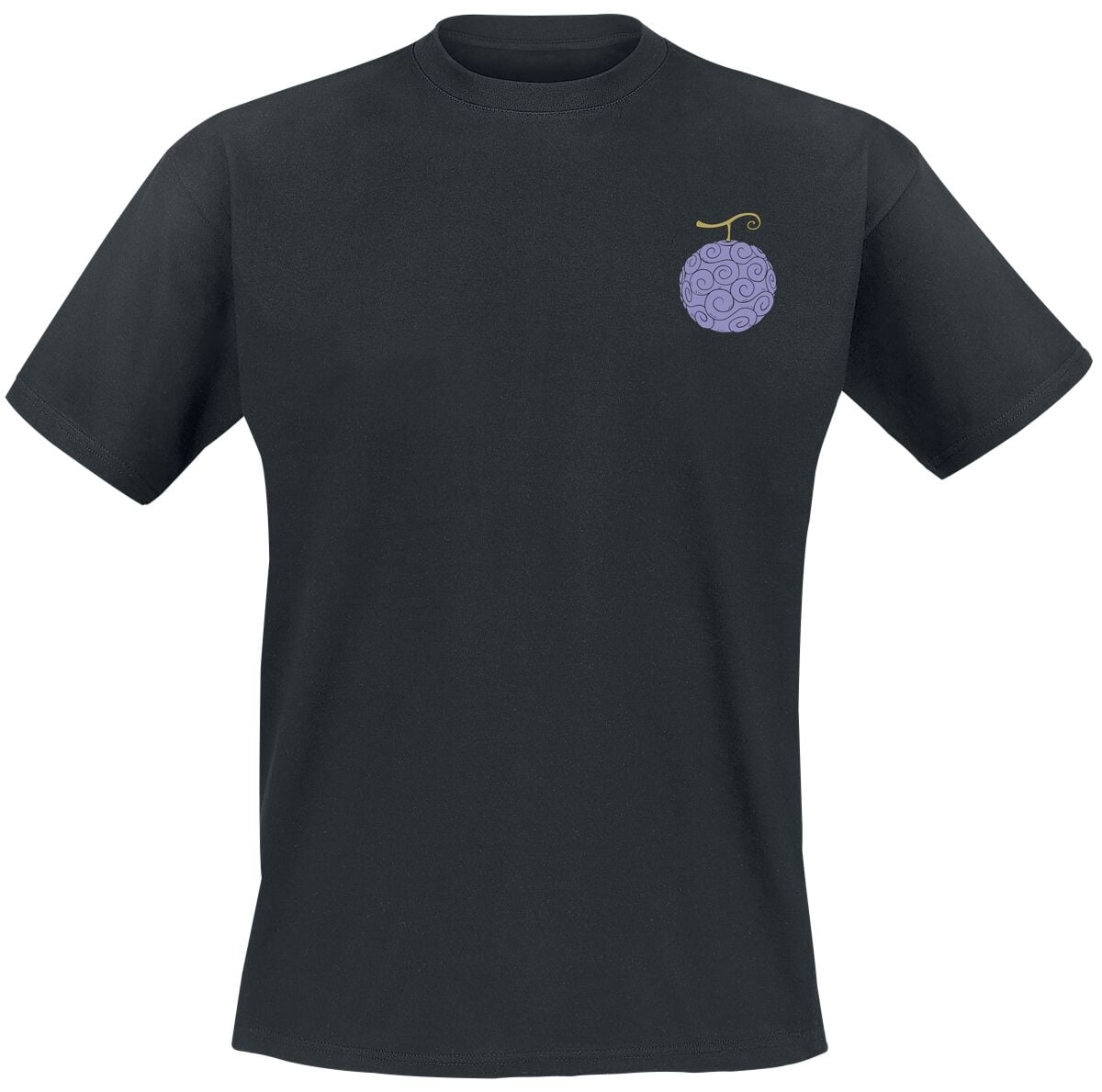 Anime T-Shirt - Gum-Gum Teufelsfrucht - S bis XXL - für Männer - Größe M - schwarz - Lizenzierter Fanartikel - Männer - male