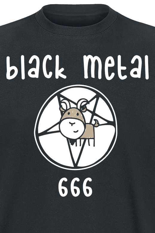 Tierisch Black Metal 666 T-Shirt schwarz