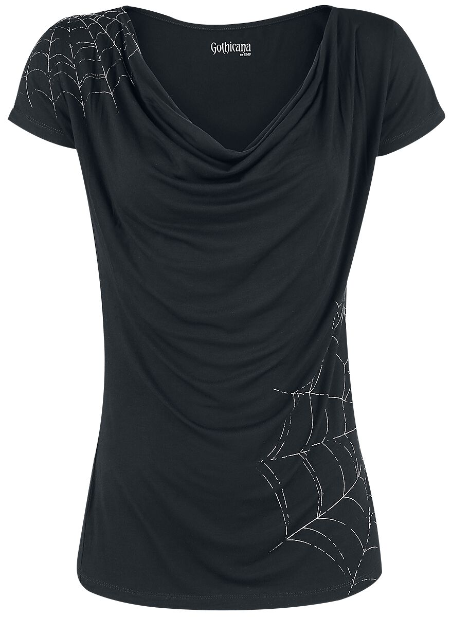 Gothicana by EMP - Gothic T-Shirt - Emma - S bis 5XL - für Damen - Größe XL - schwarz