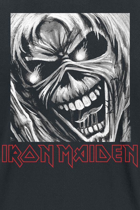 Band Merch Bekleidung Square Face Eddie| Iron Maiden T-Shirt