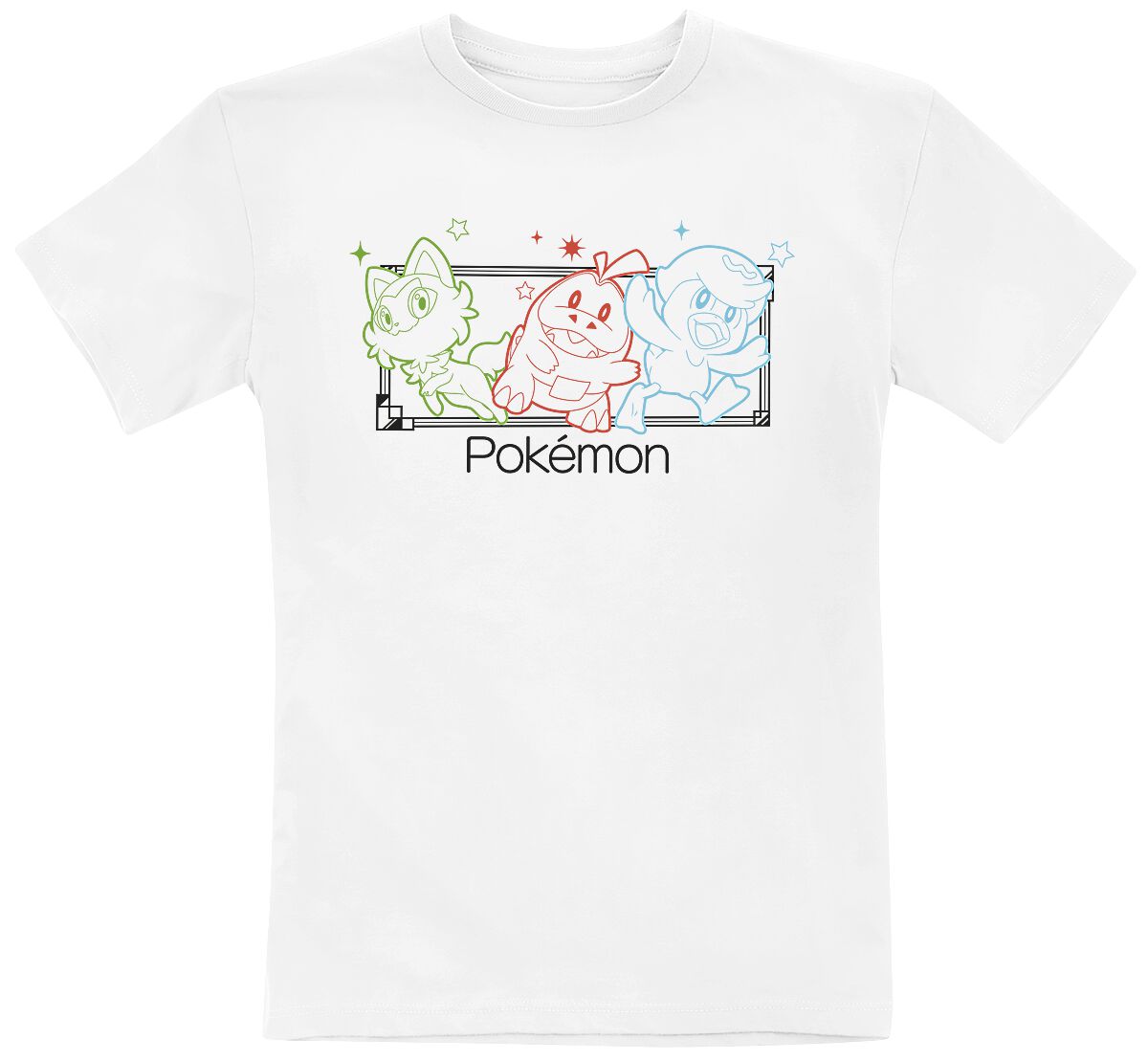 T-shirt Gaming de Pokémon - Scarlet & Violet - Squad - 116 à 164 - pour filles & garçonse - blanc