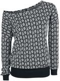 Jacquard Sweatshirt, Black Premium by EMP, Sweatshirt