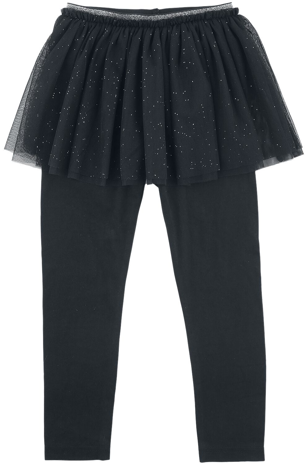 EMP Basic Collection Glittery Tulle Skirt with Leggings Leggings black