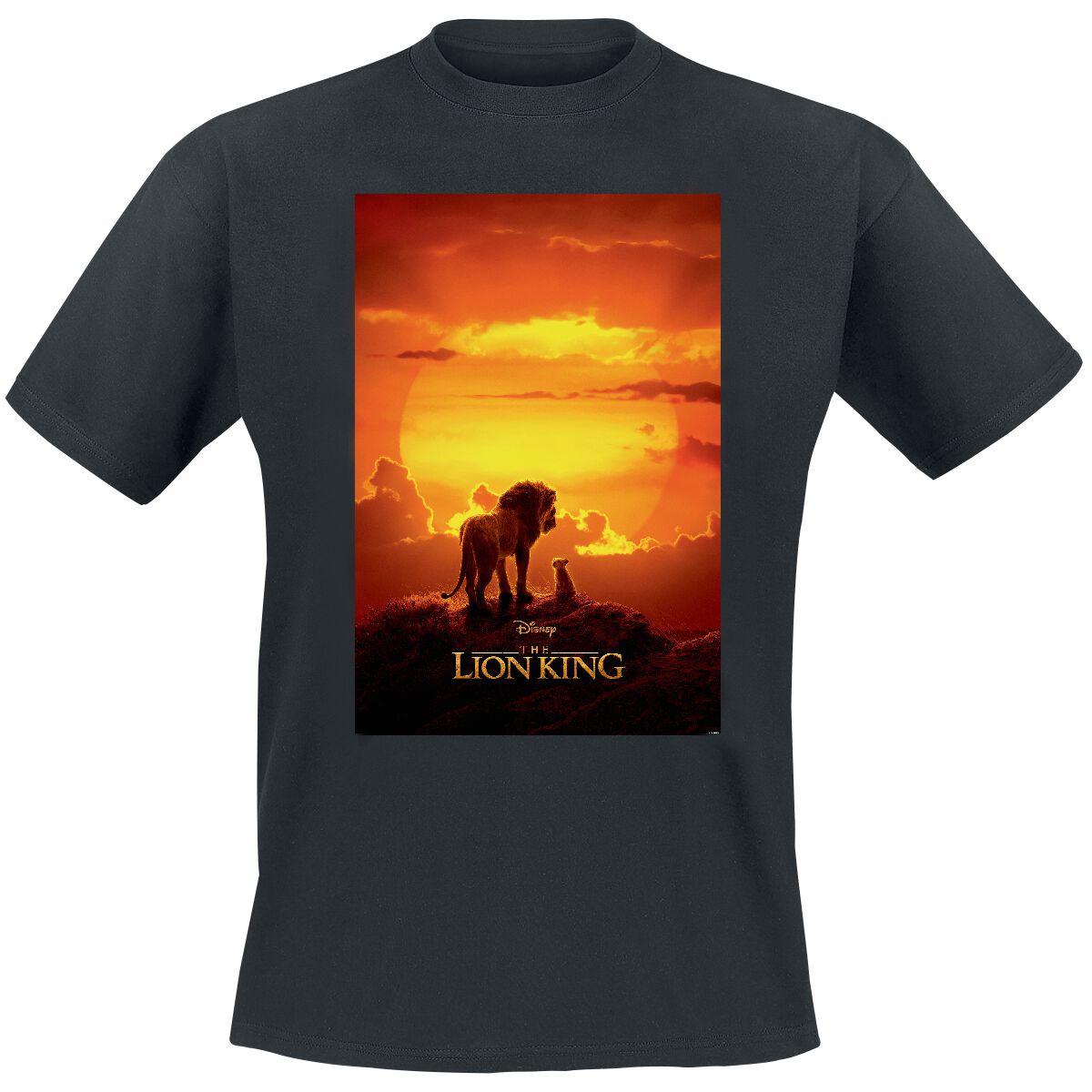 The Lion King Pride Rock Poster T-Shirt black