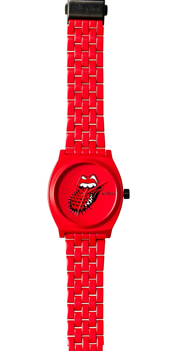 The Rolling Stones Armbanduhren - Nixon - Time Teller - für Männer - rot  - Lizenziertes Merchandise!