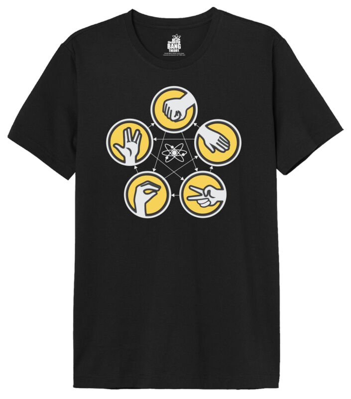 3664794801143 - Rock Paper Scissors Lizard Spock T-Shirt schwarz in XXL