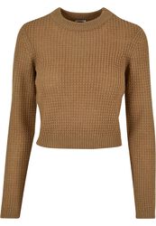 Ladies Short Waffle Sweater, Urban Classics, Sweatshirt