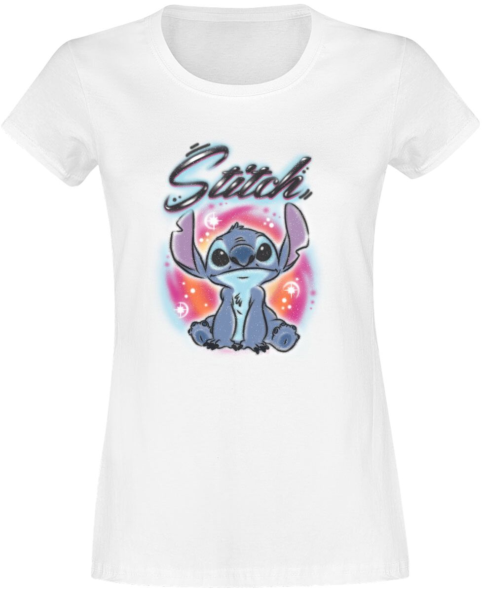 Lilo and Stitch Airbrush Stitch T Shirt weiß  - Onlineshop EMP