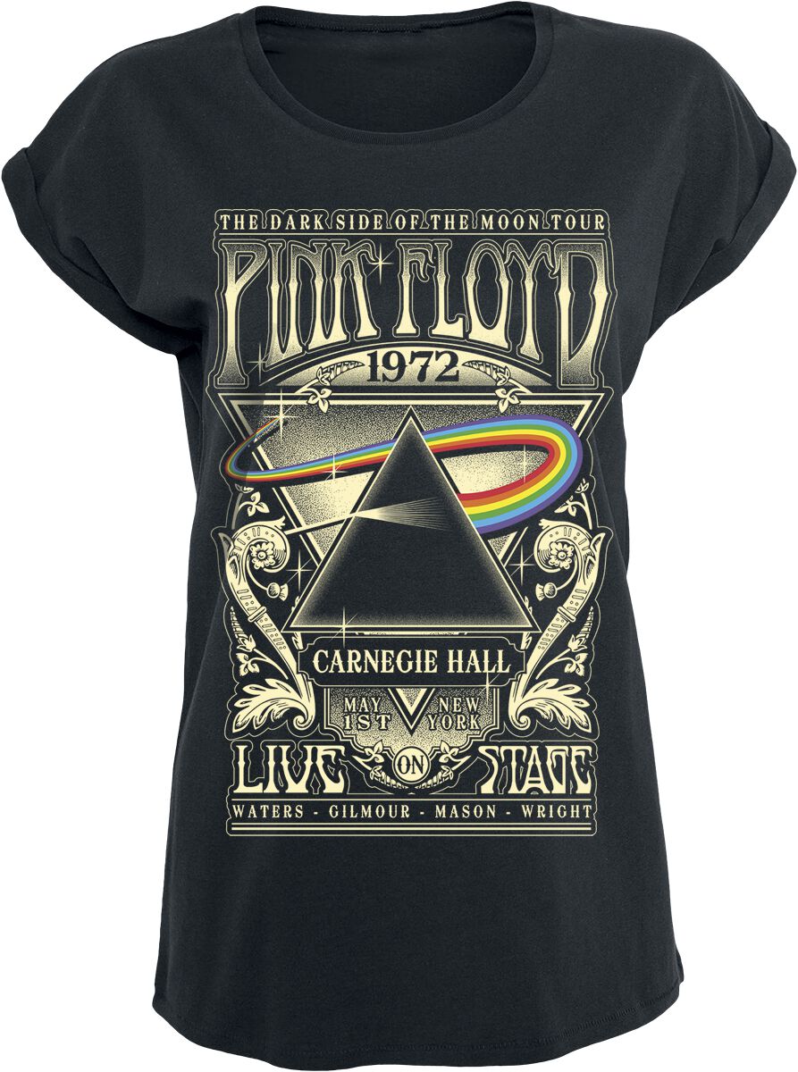 Image of T-Shirt di Pink Floyd - The Dark Side Of The Moon - Live On Stage 1972 - S a 5XL - Donna - nero