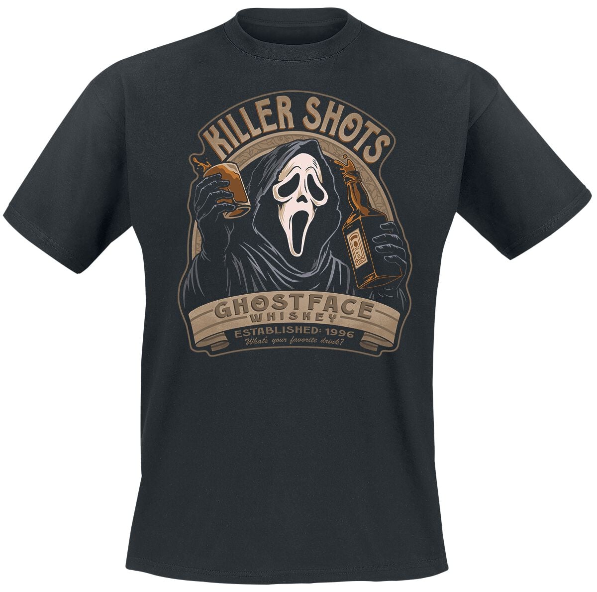 T-Shirt - Ghostface - Killer Shots - M bis XXL - für Männer - Größe XL - schwarz - Lizenzierter Fanartikel - Männer - male