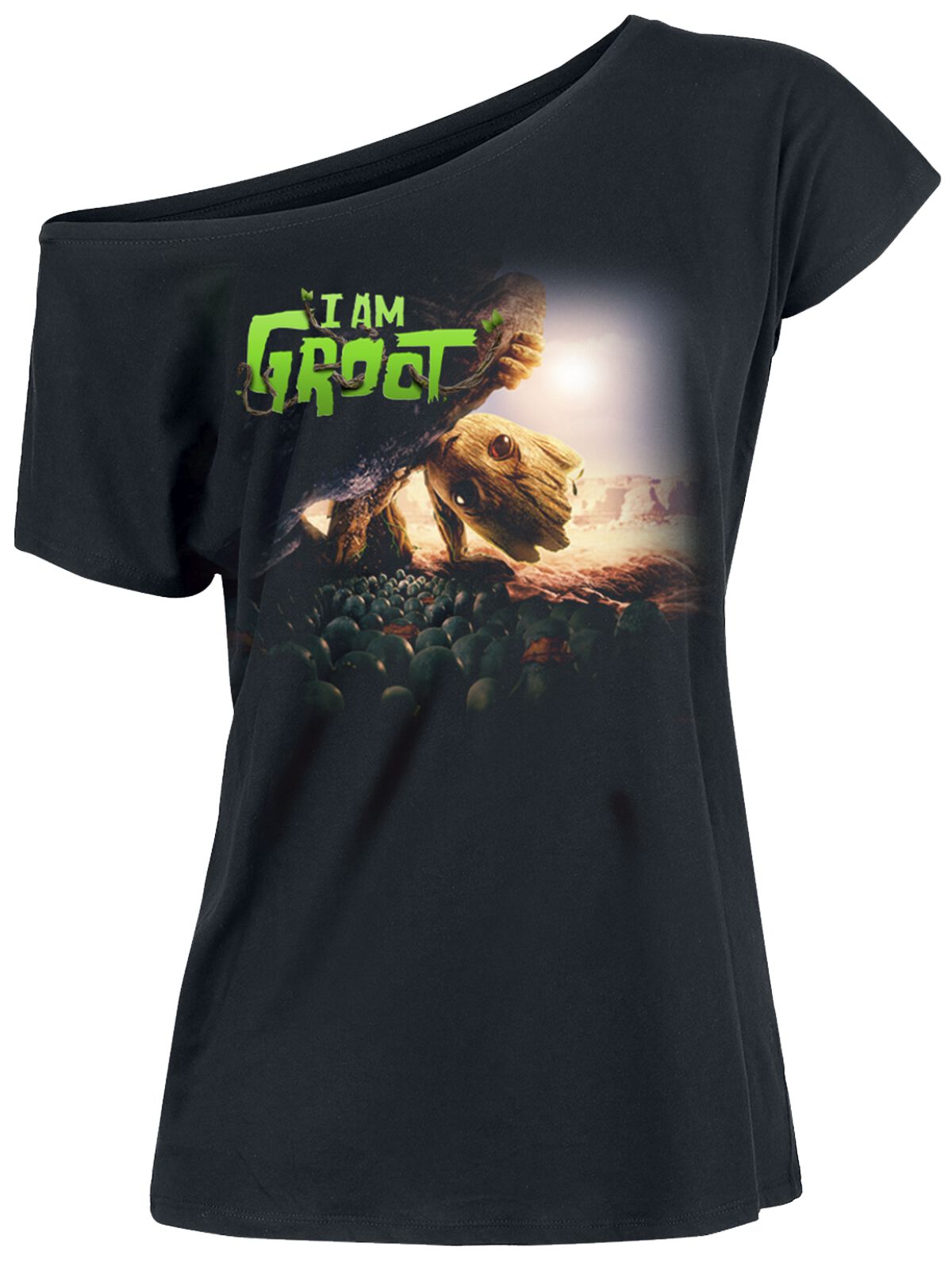 Guardians Of The Galaxy - Marvel T-Shirt - Groot - Little Guy - S bis XXL - für Damen - Größe S - schwarz  - Lizenzierter Fanartikel