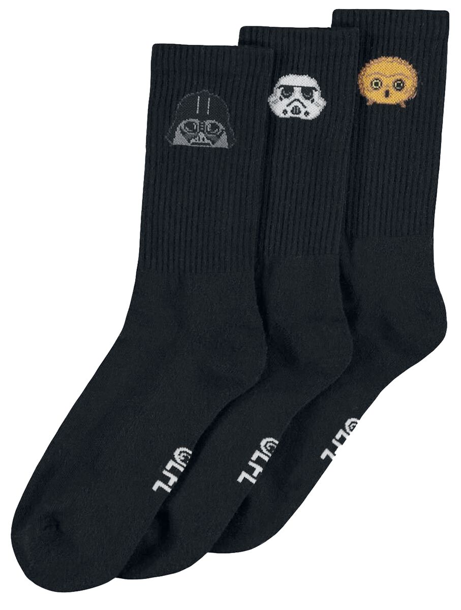 Darth Vader Stormtrooper C3PO Socken multicolor von Star Wars