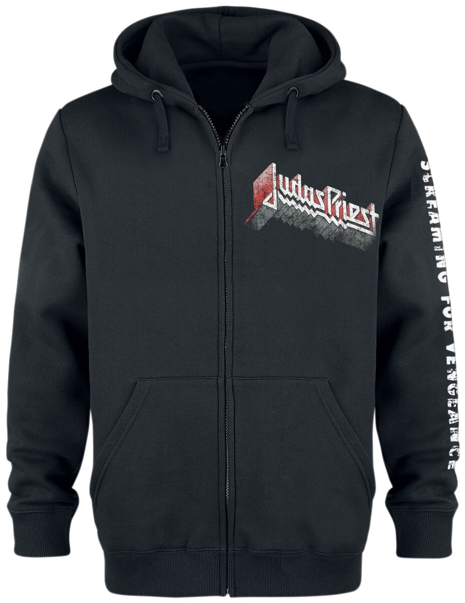 Judas Priest Kapuzenjacke – Vengeance – S bis XXL – für Männer – Größe S – schwarz  – Lizenziertes Merchandise!