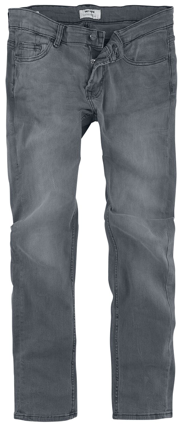 ONLY and SONS Jeans - Warp Grey DCC 2051 - W30L32 bis W36L34 - für Männer - Größe W32L30 - grau