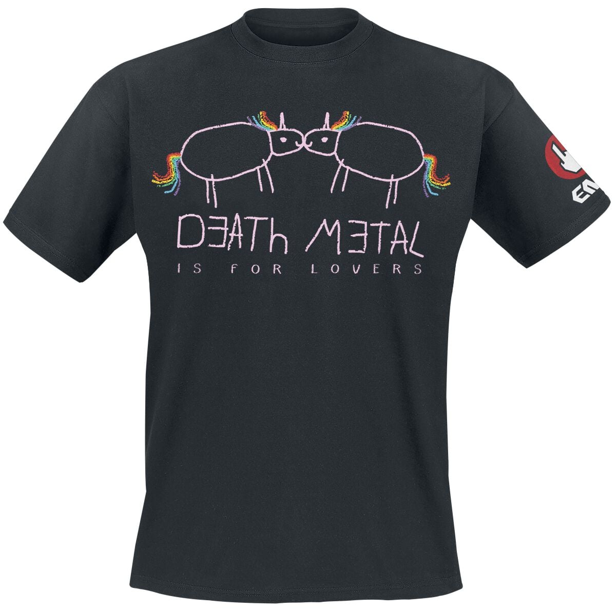 Death Metal Unicorn T-Shirt black