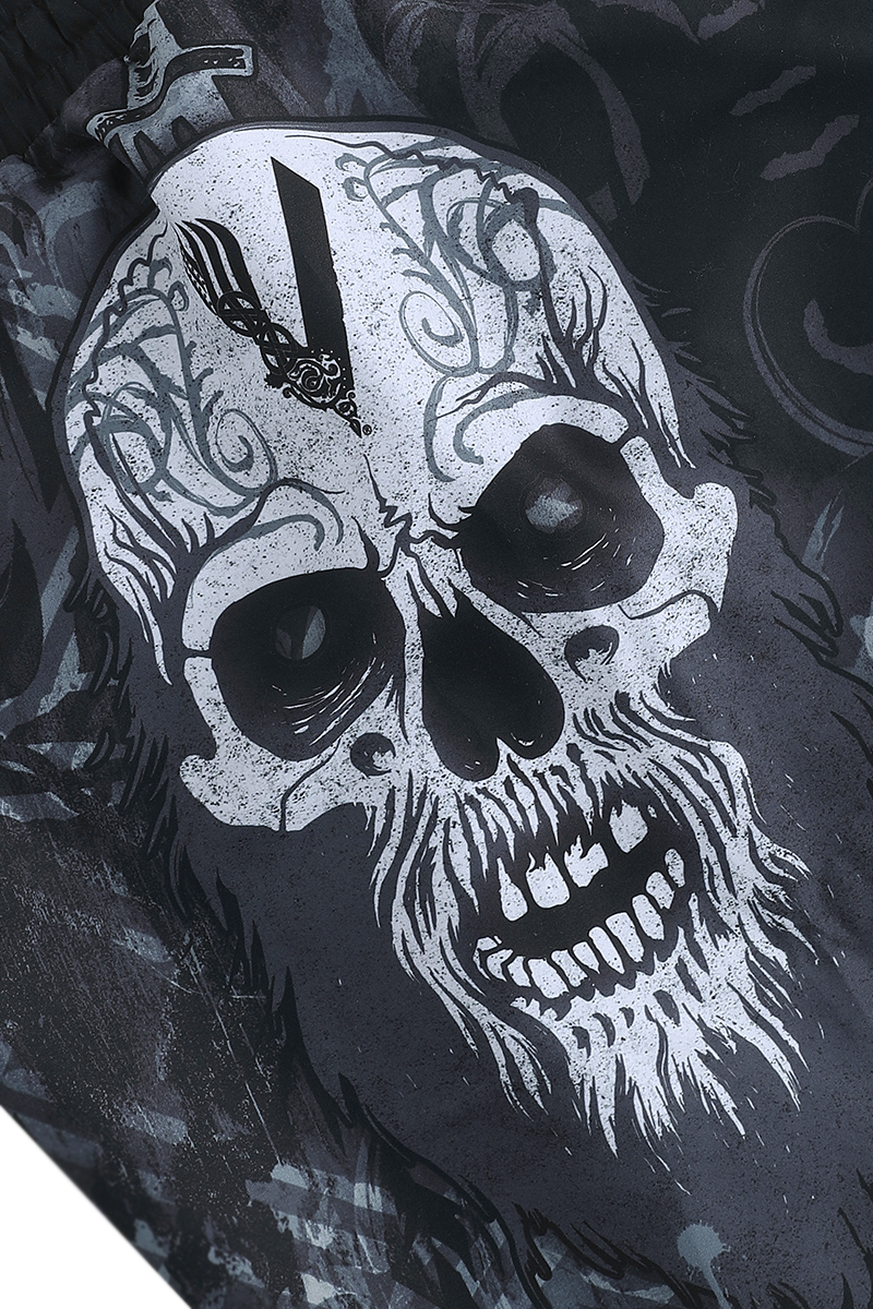 Vikings Berserker Skull Badeshort multicolor