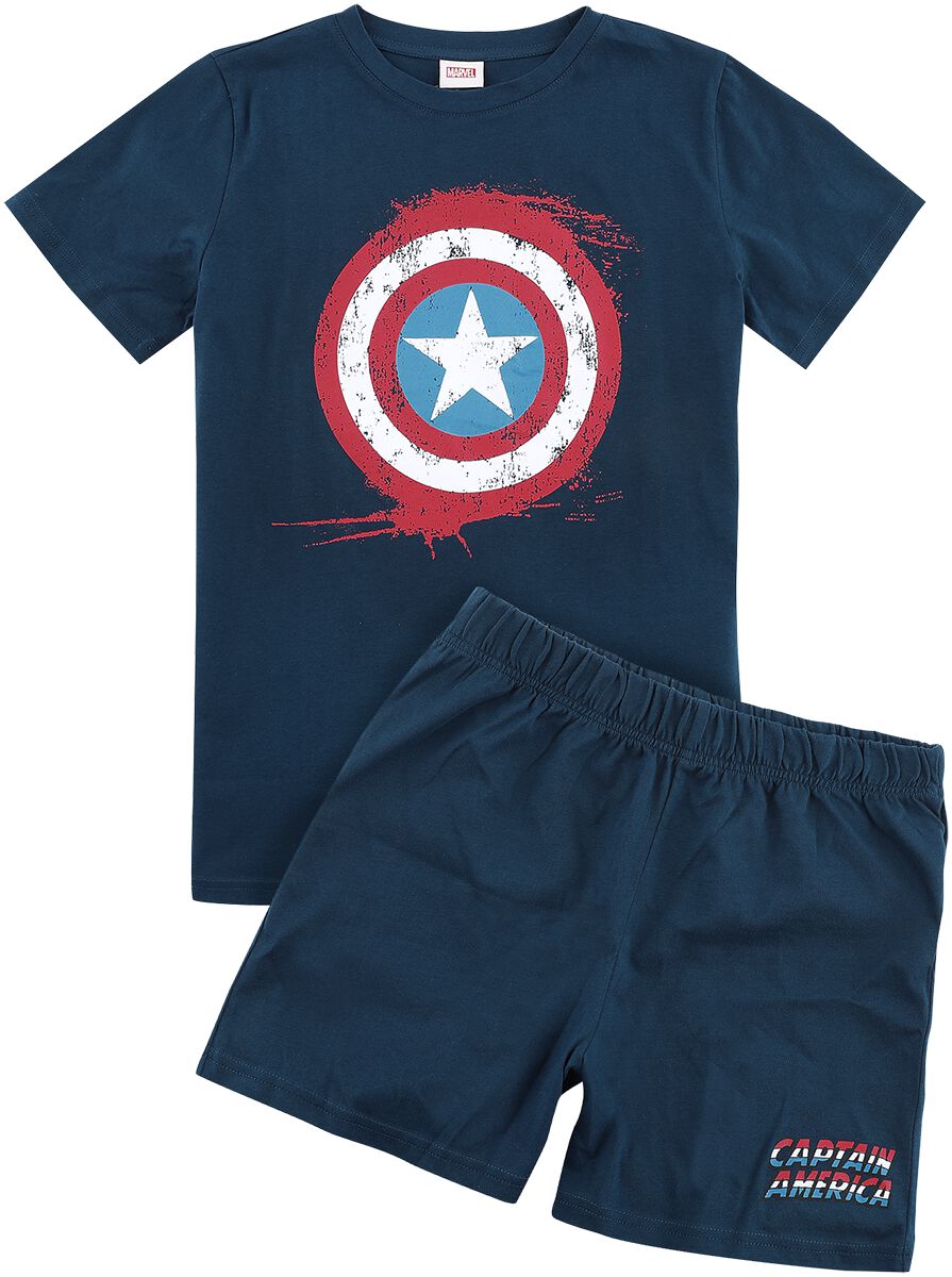 Image of Captain America Kids - Shield Kinder-Pyjama blau
