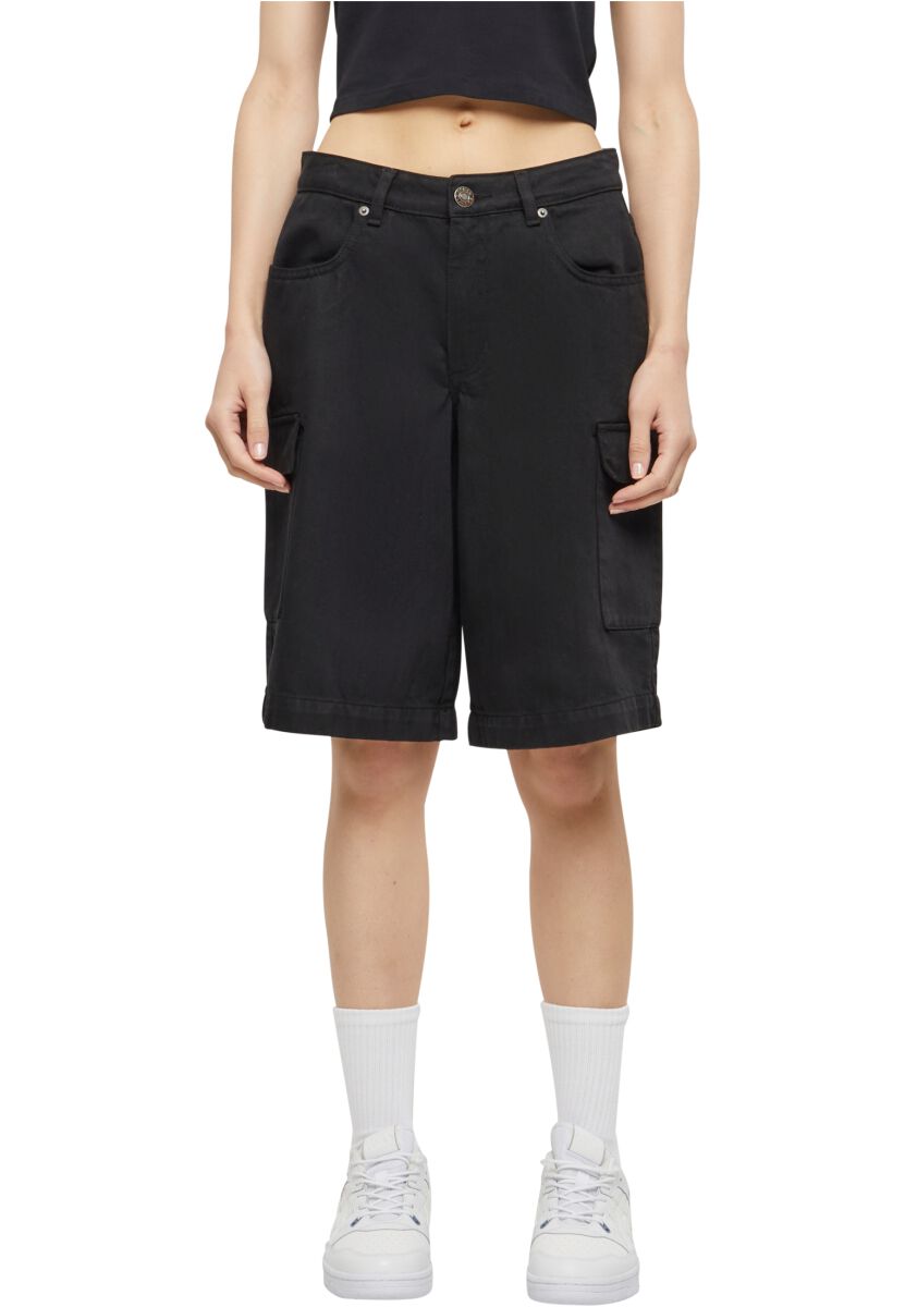 Image of Shorts di Urban Classics - Ladies Cotton Cargo Shorts - 29 a 32 - Donna - nero