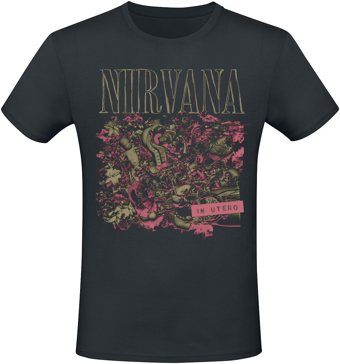 In Utero Collage T-Shirt schwarz von Nirvana
