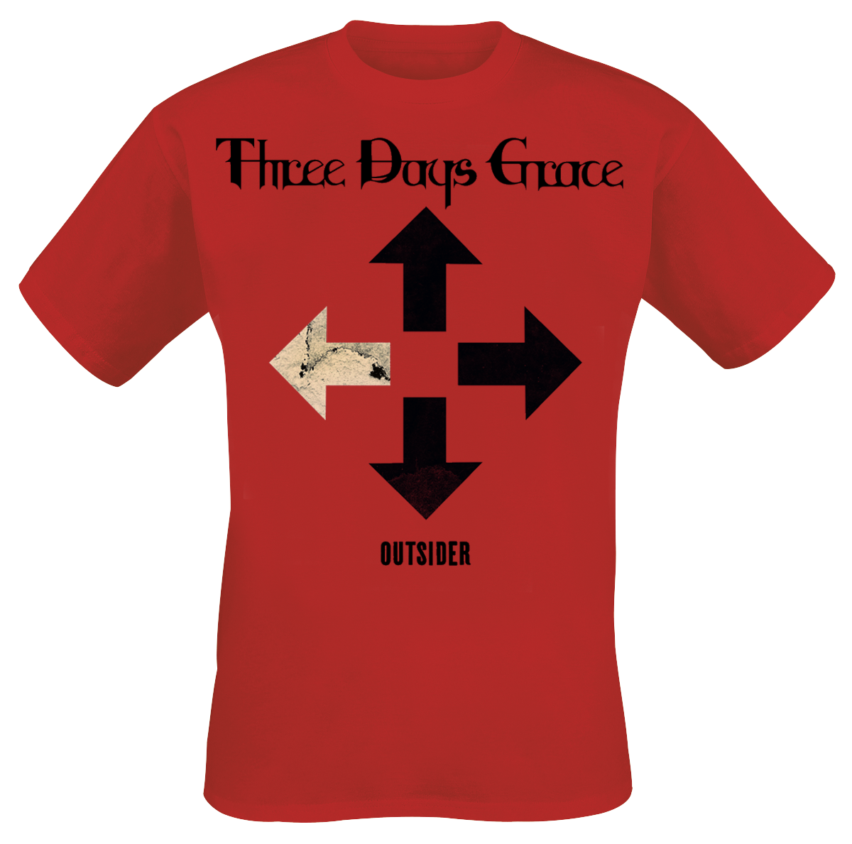 Three Days Grace - Outsider - T-Shirt - red image