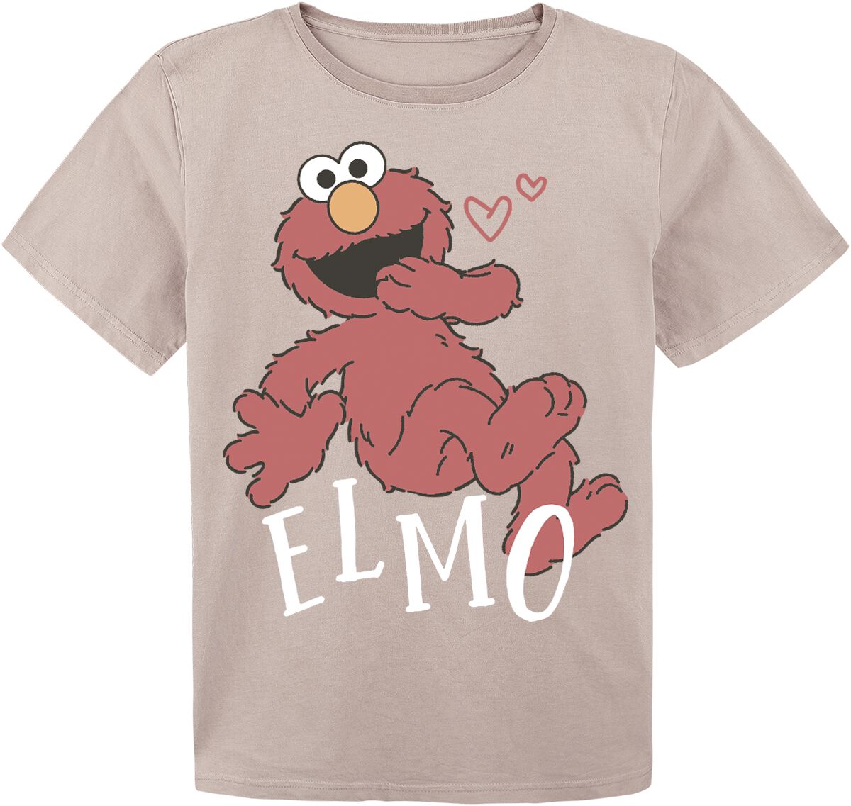 Sesamstraße T-Shirt für Kinder - Kids - Elmo - für Mädchen - altrosa  - Lizenzierter Fanartikel