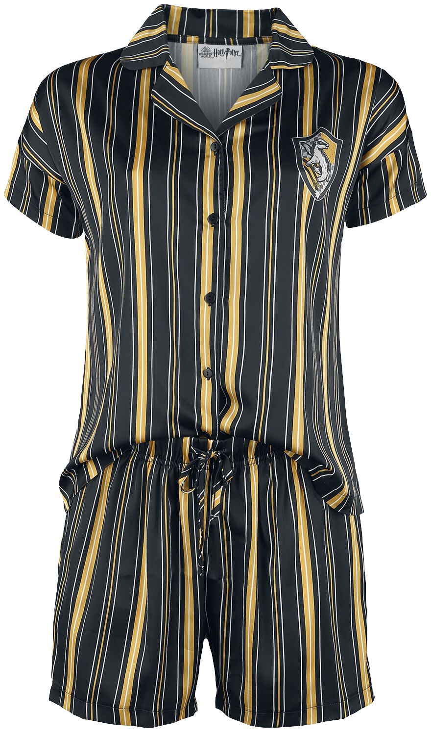 Harry Potter Hufflepuff Schlafanzug schwarz gelb Harry Potter Hufflepuff Schlafanzug schwarz gelb