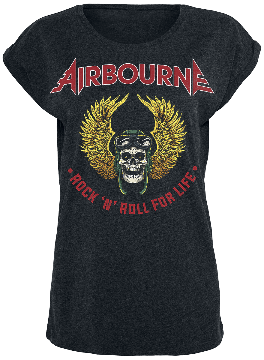 Airbourne - Winged Skull - Girls shirt - black image