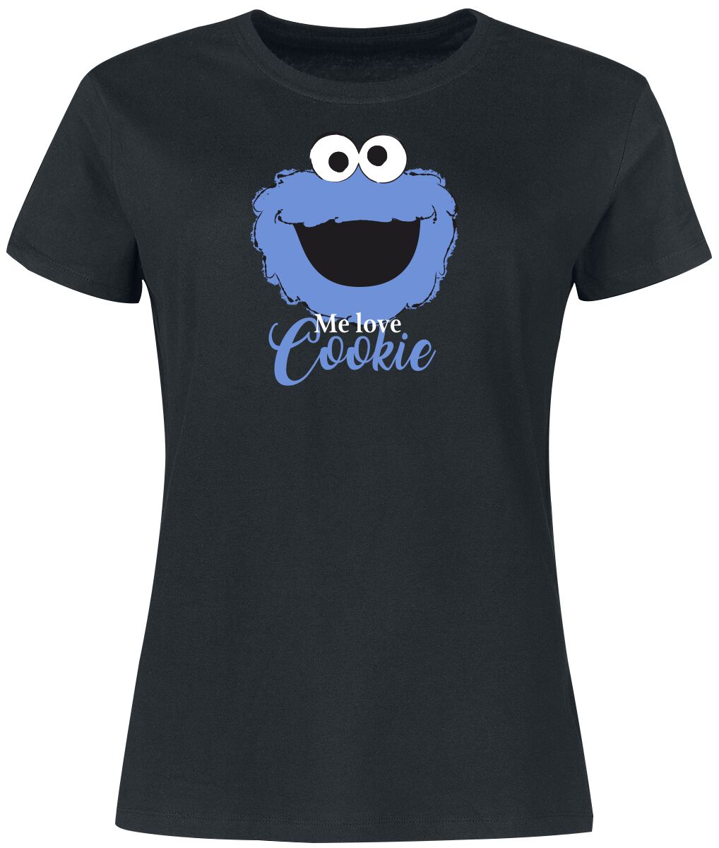 Levně Sesame Street Me Love Cookie Dámské tričko černá