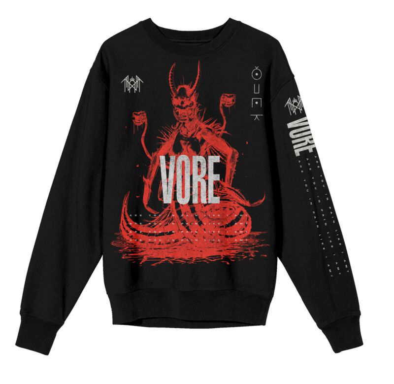 Sleep Token Vore Text Männer Sweatshirt Schwarz XL