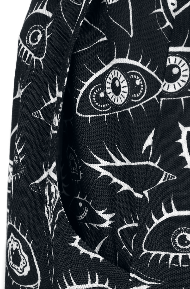 Thumbnail - Gothicana by EMP The Void Viskosekleid mit Schlitzen Langes Kleid schwarz in M