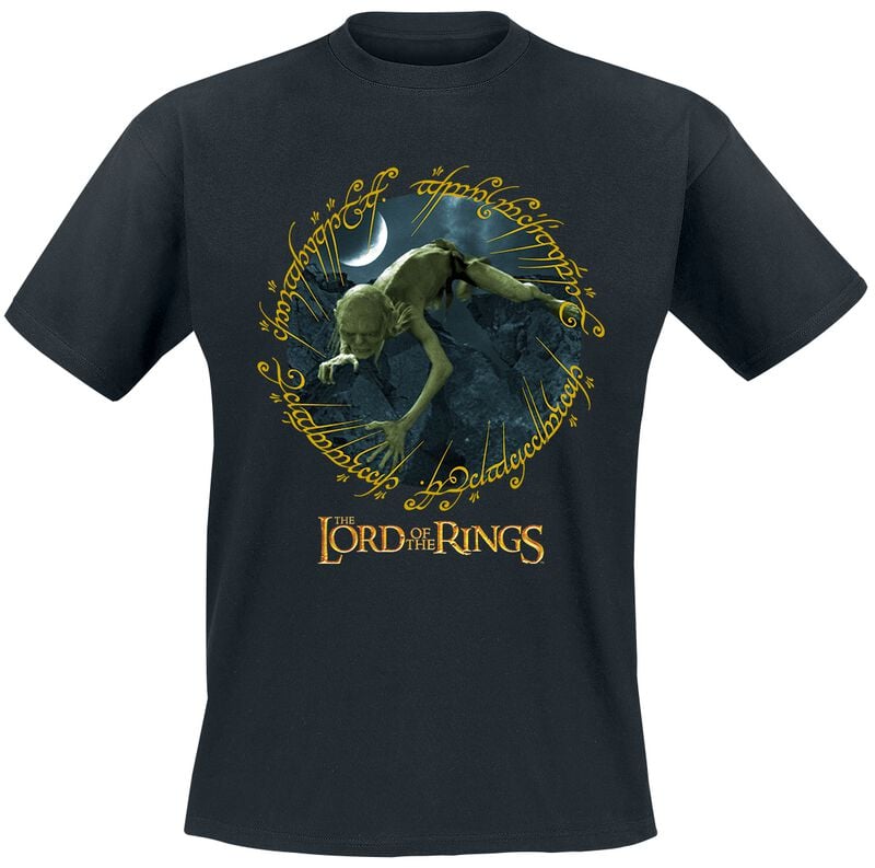 Ringenes herre T-skjorte - Gollum Ring - M til 3XL - Herrer - svart