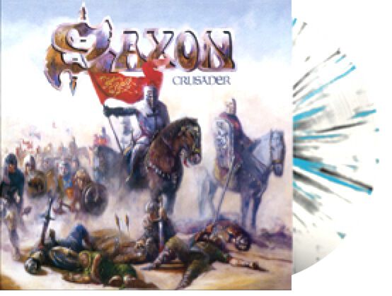 Image of Saxon Crusader LP splattered