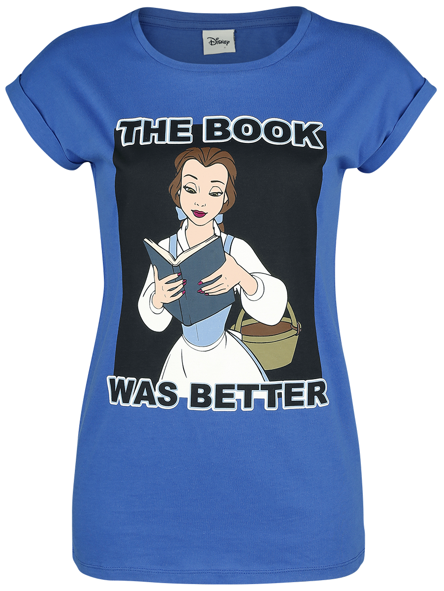 Beauty and the Beast - Belle - The Book Was Better - Girls shirt - blue image