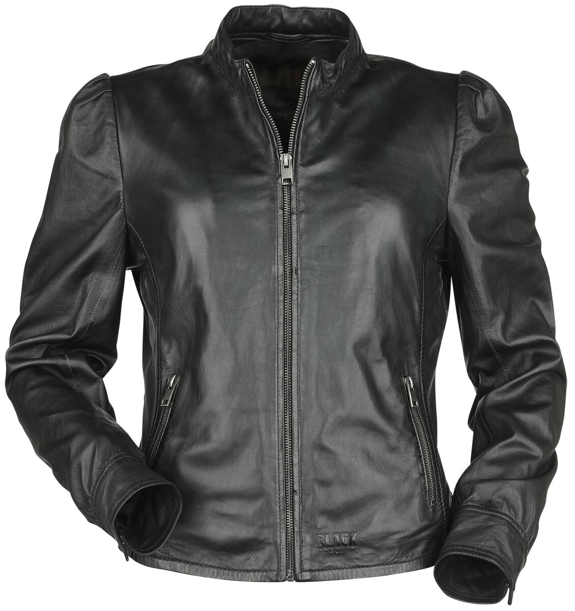 Black Premium by EMP Puff Sleeve Leather Jacket Lederjacke schwarz in XL