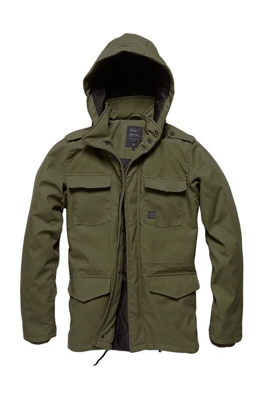 Vintage Industries Darren Parka Winterjacke Oliv In S
