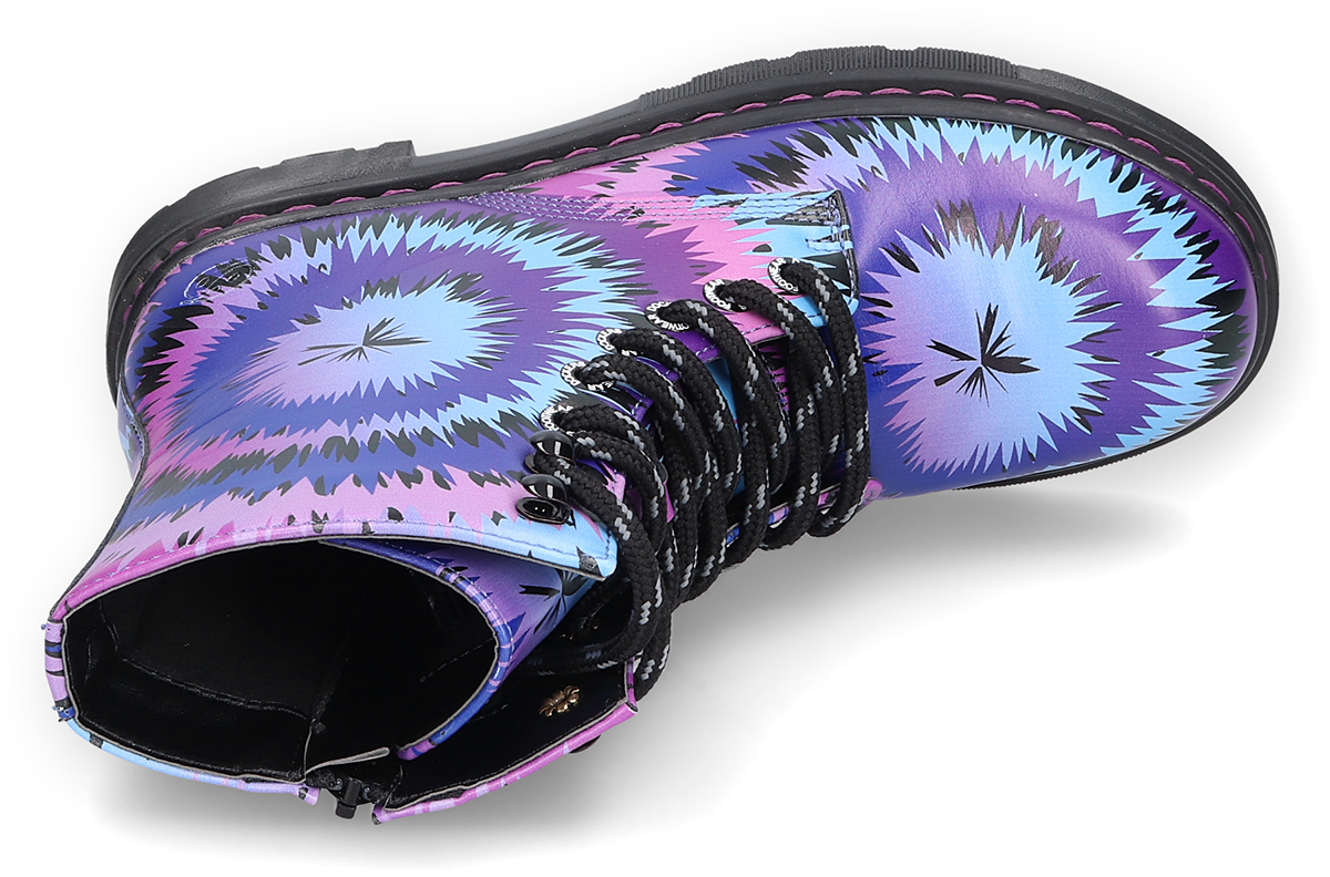 Dockers by Gerli Batik Schnürboot Boot lila schwarz