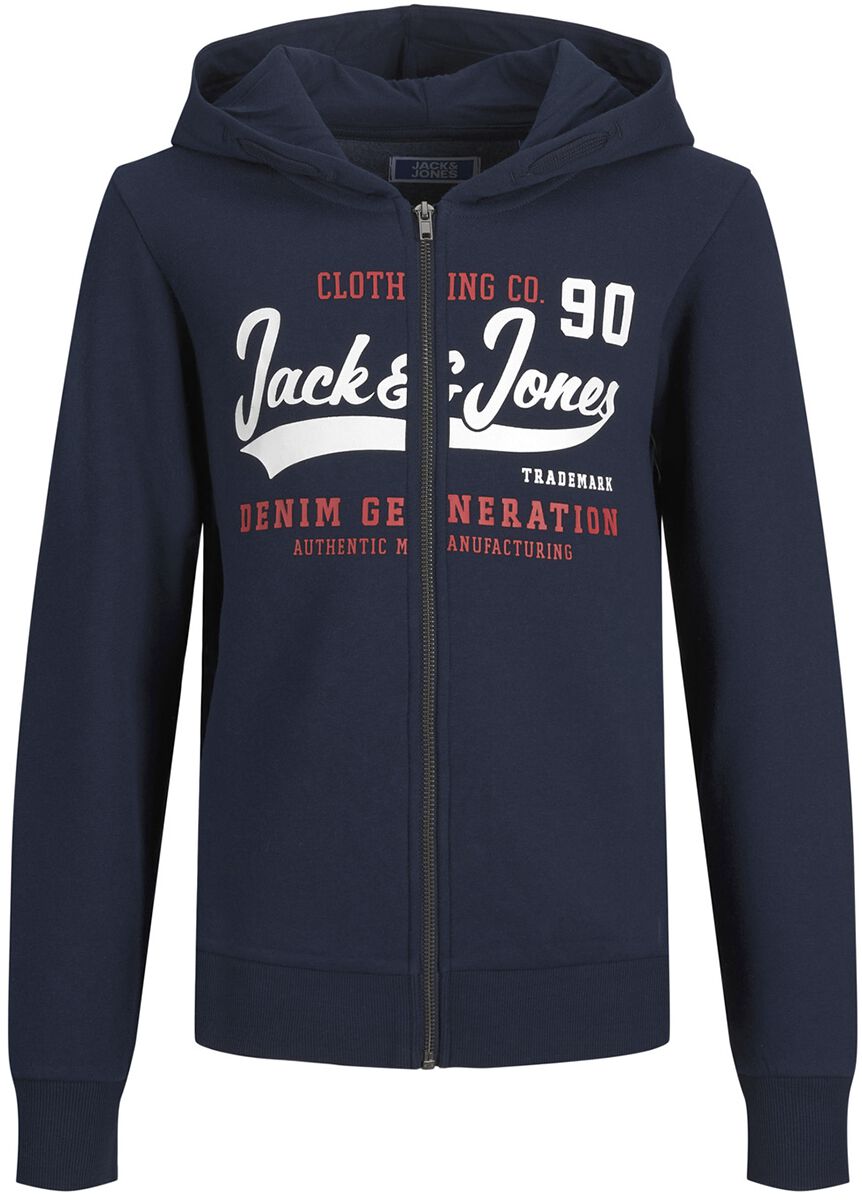 Jack & Jones Logo Sweat Zip Kids' hooded jackets navy