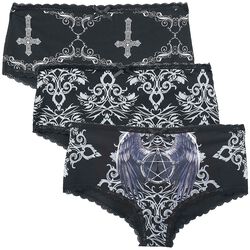 Gothicana X Anne Stokes - Panty Set mit Alloverprint, Gothicana by EMP, Panty-Set