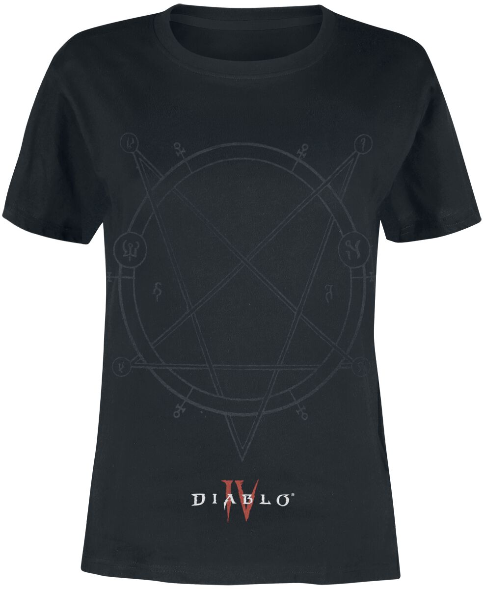 Levně Diablo 4 - Pentagram Dámské tričko černá