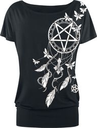 T-Shirt Pentagramm und Traumfänger, Gothicana by EMP, T-Shirt