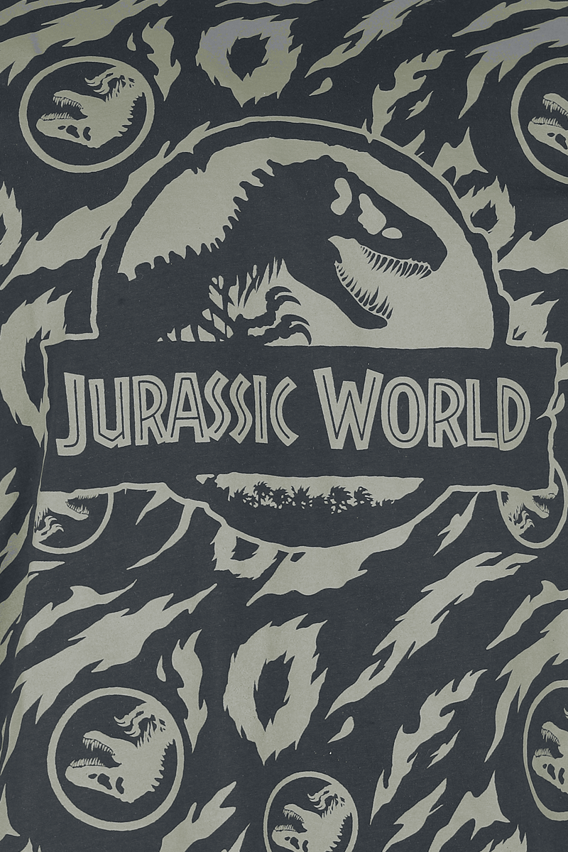 Thumbnail - Jurassic Park Jurassic World - Allover T-Shirt multicolor in S