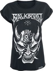 T-Shirt mit Teufelskopf, Black Blood by Gothicana, T-Shirt