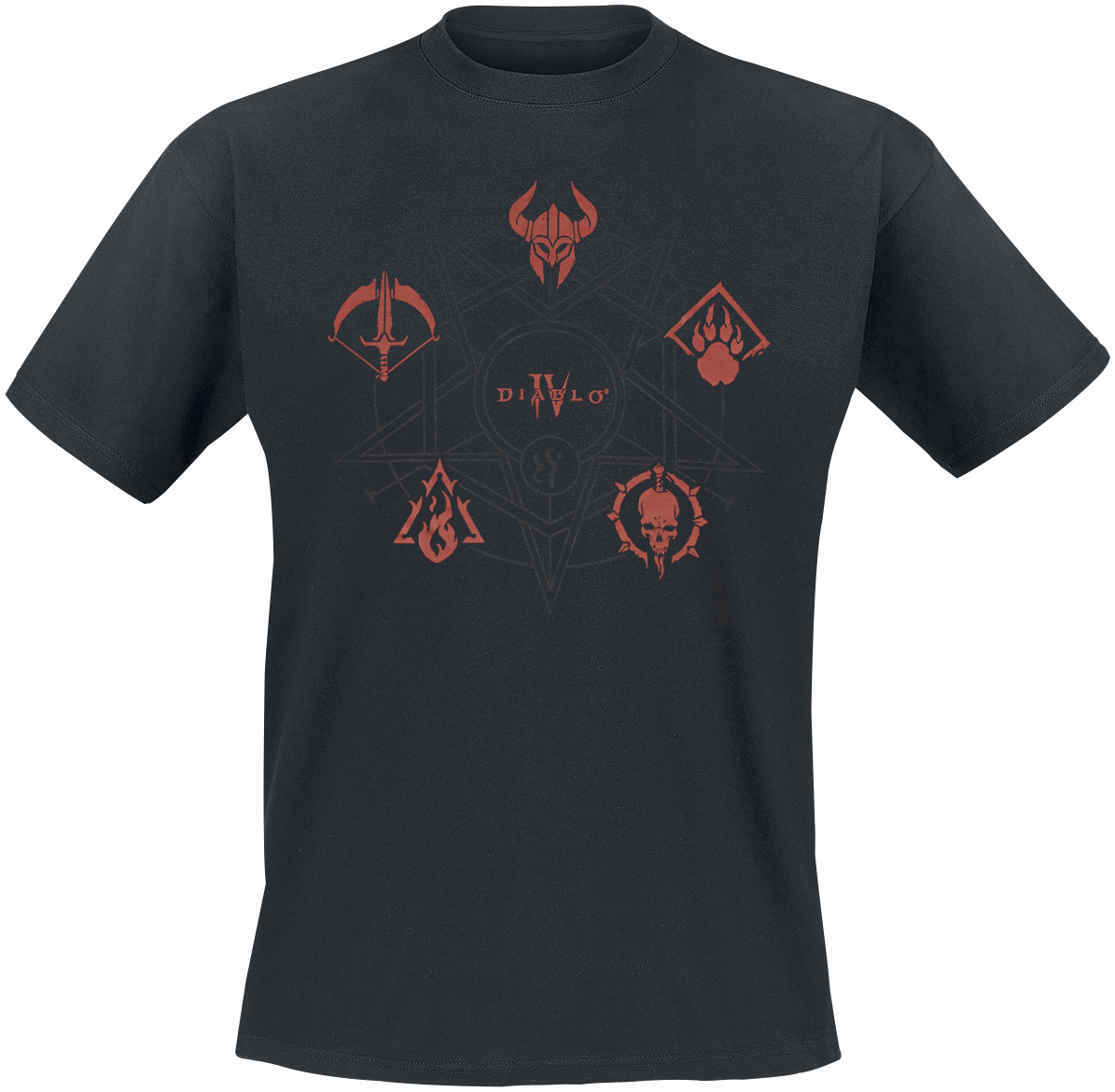 Diablo - 4 - Class Icons - T-Shirt - schwarz