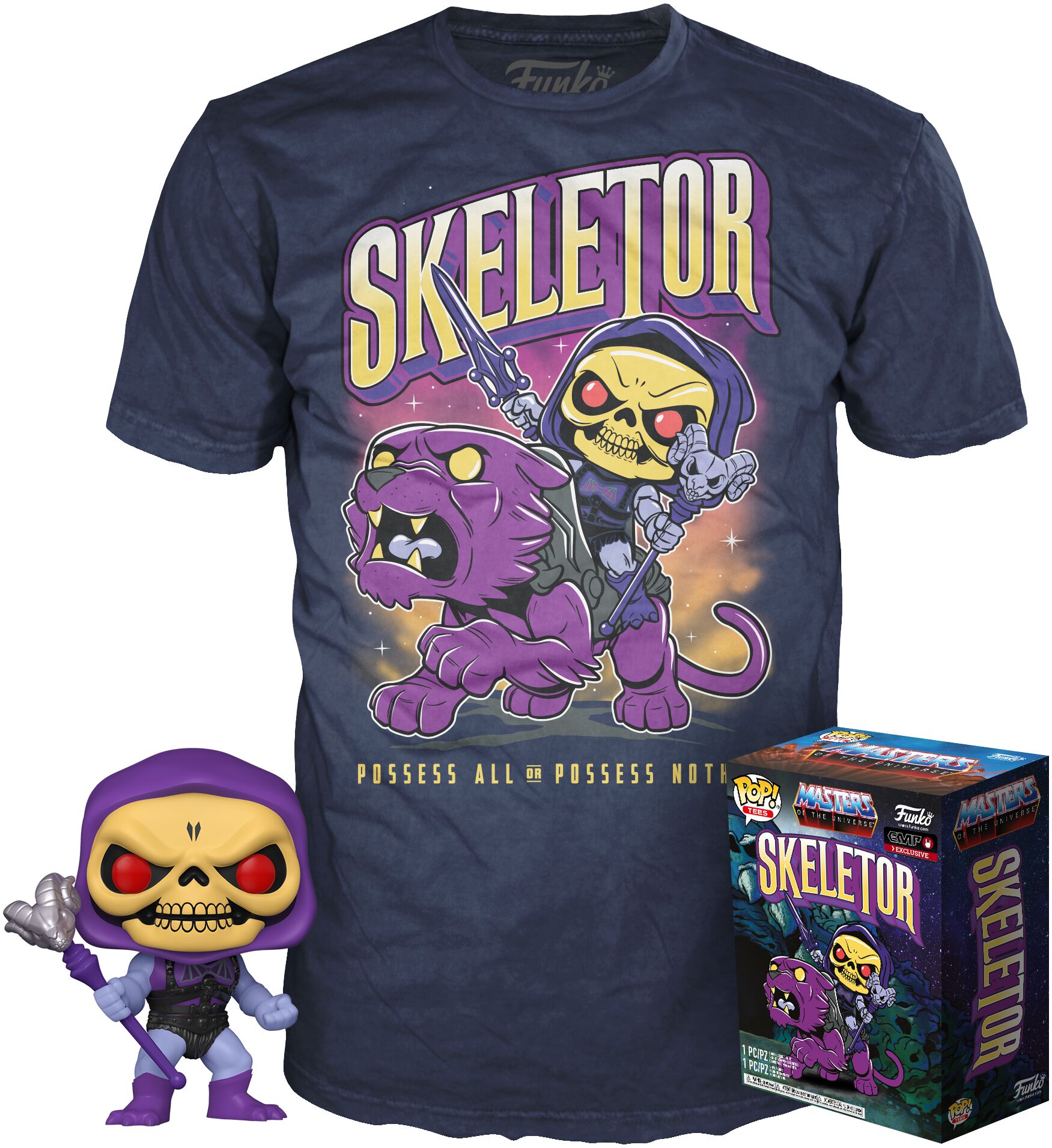 Masters Of The Universe Skeletor - POP! & Tee (Glow in the Dark) Collection Figures multicolor